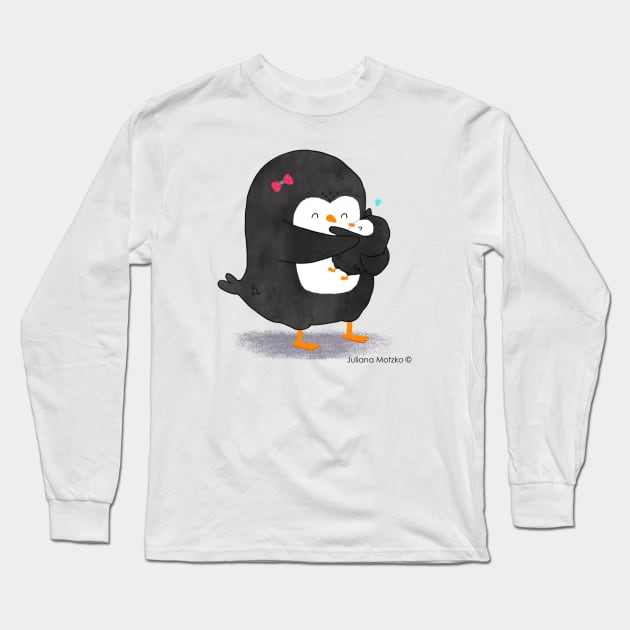 Mom and Baby Penguins Long Sleeve T-Shirt by thepenguinsfamily